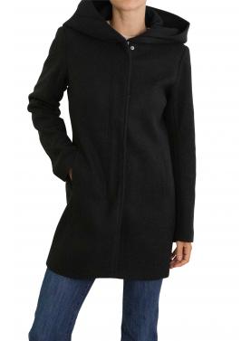 Cappotto con cappuccio e zip Only 